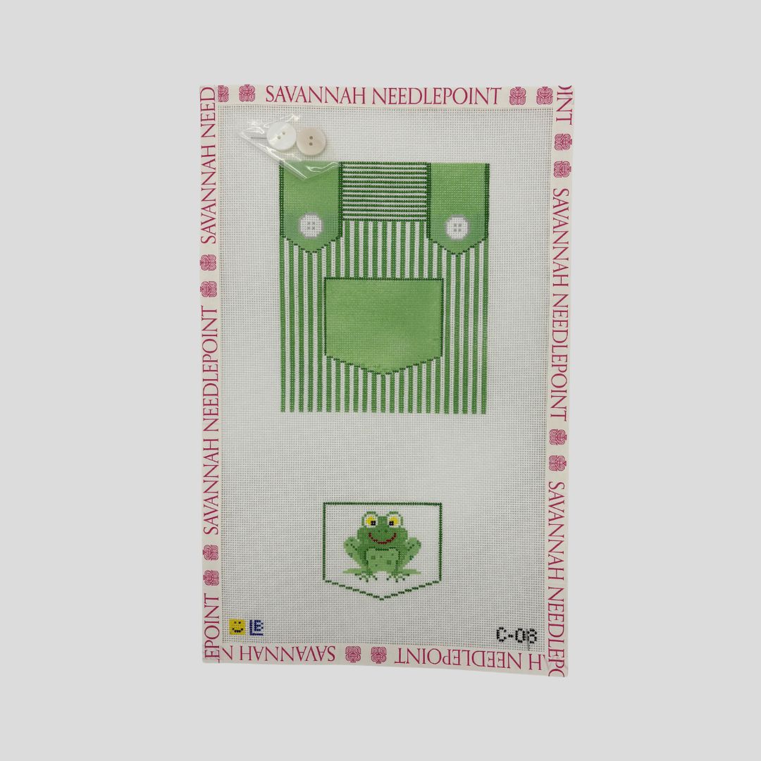 Overalls - Green with Frog