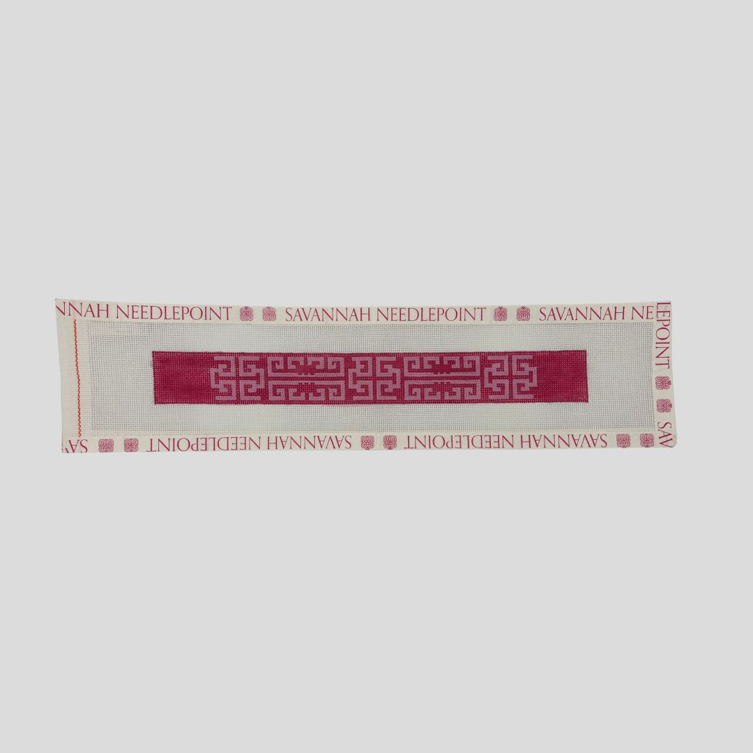 Pink Greek Key - Key Fob
