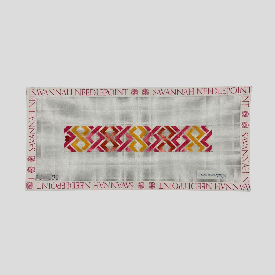 Key Fob - Hicks Braid Pink and Orange