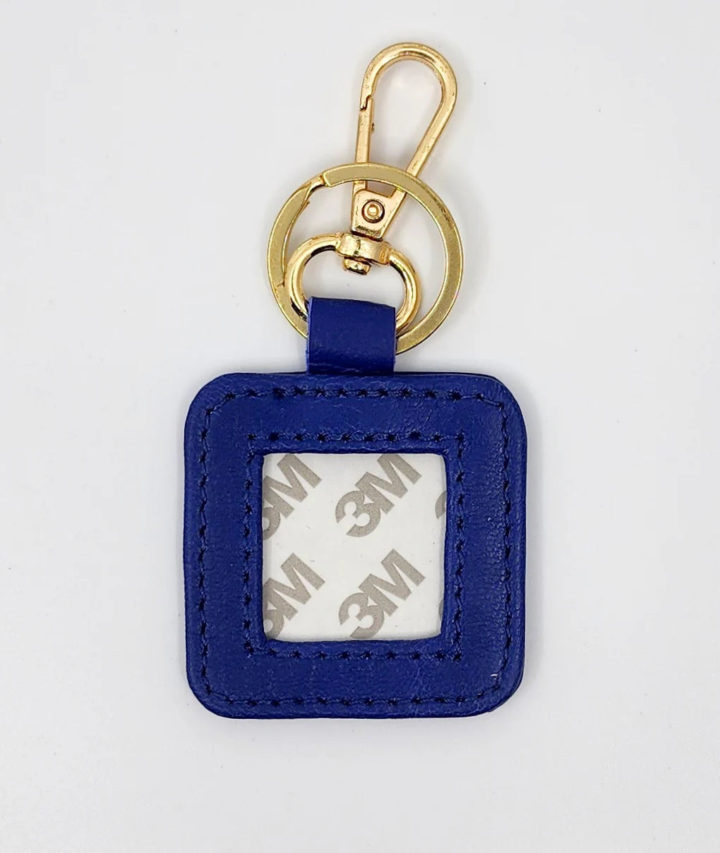 Square Leather Key Fob