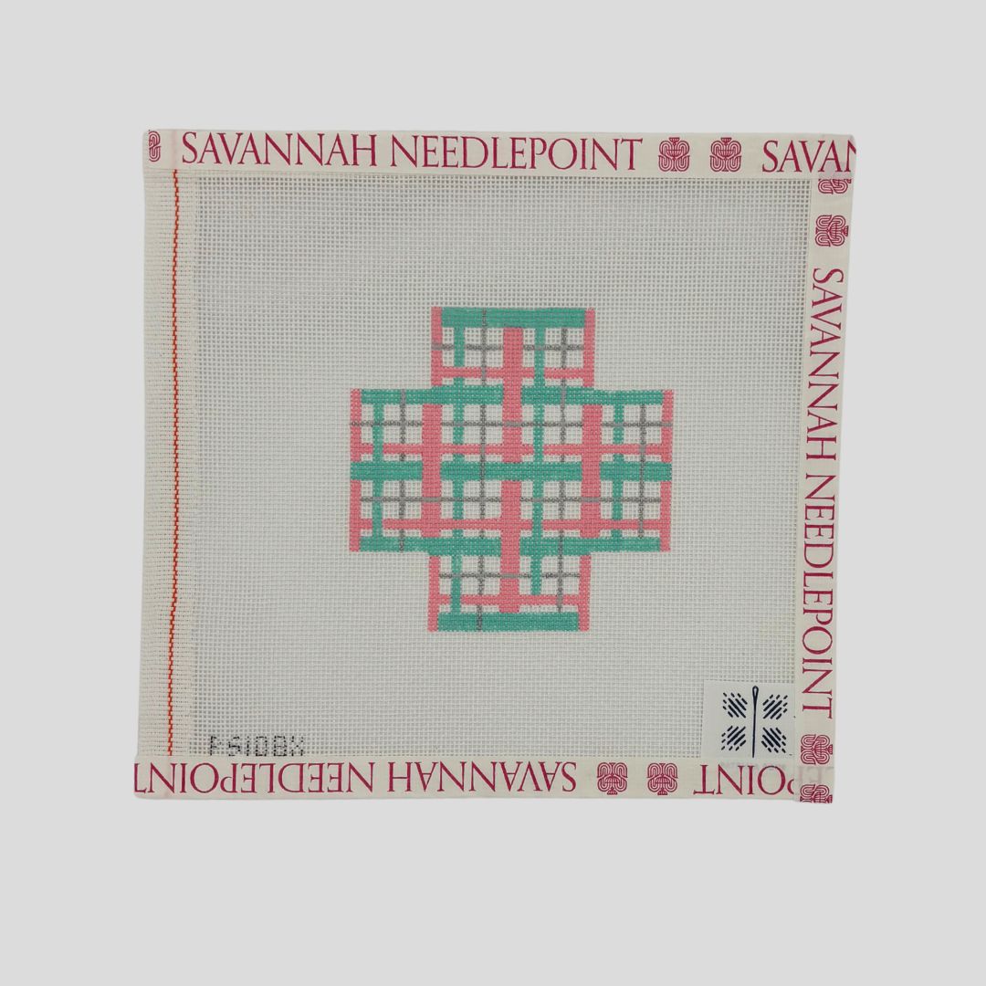 Pink & Aqua Plaid Package w/ Stitch Guide