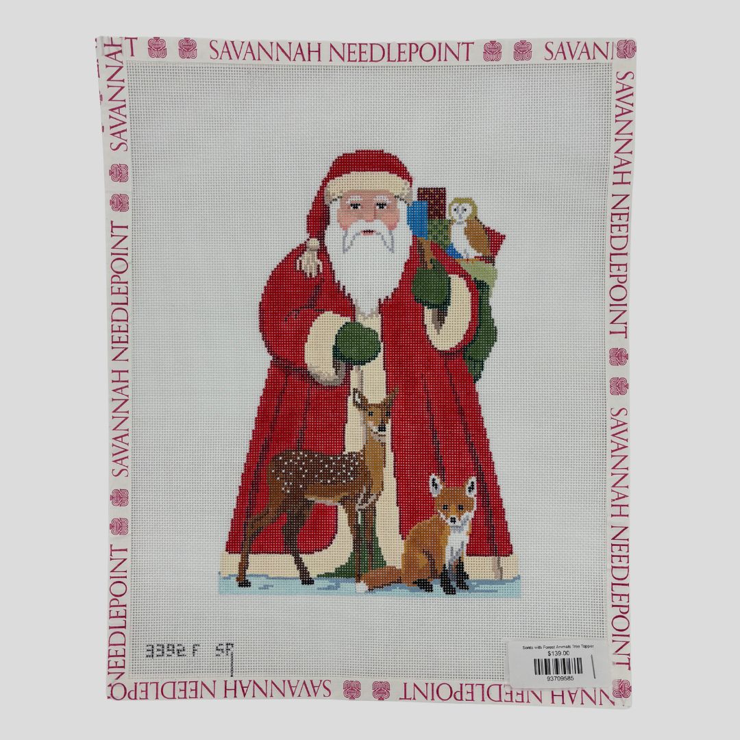 Santa with Forest Animals Tree Topper
