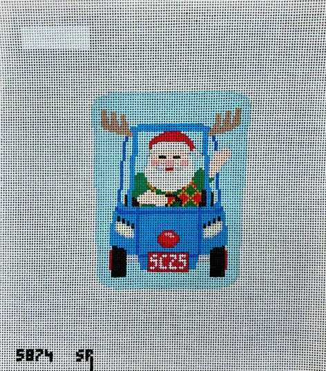 Golf Cart Santa