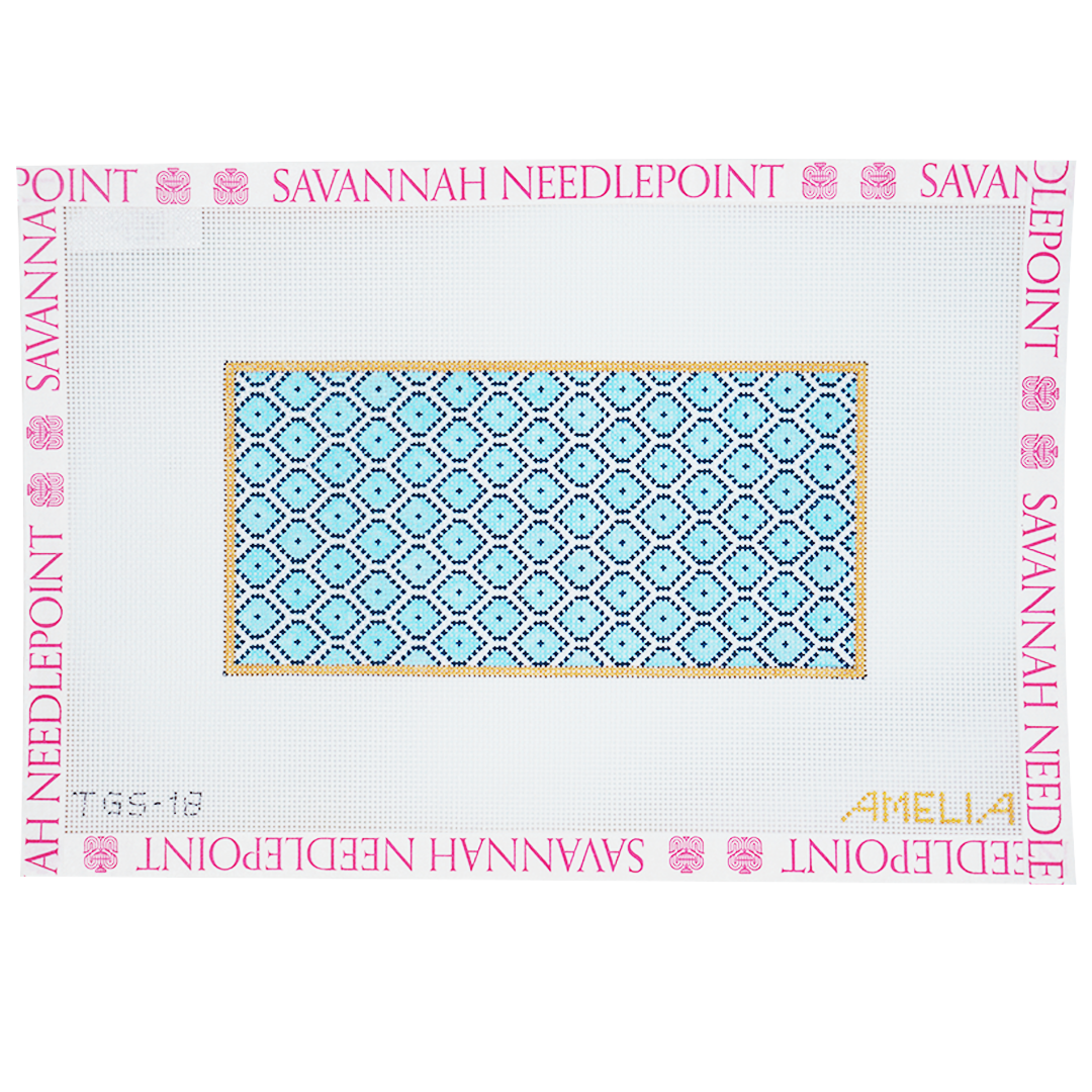 Blue Fish Scale Eyeglass Case