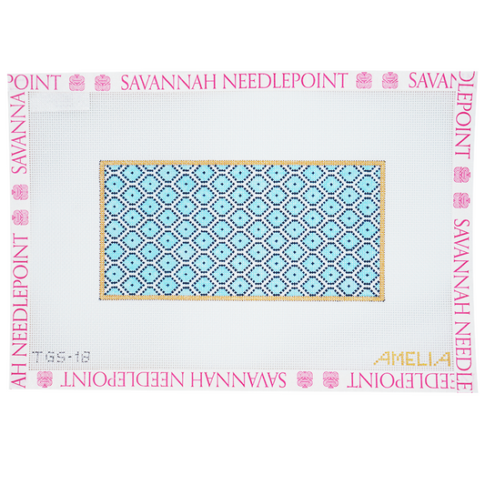 Blue Fish Scale Eyeglass Case
