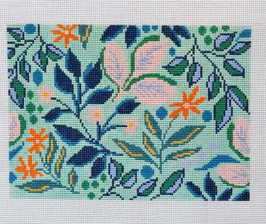 Aqua Floral Pattern X Julia McGahee
