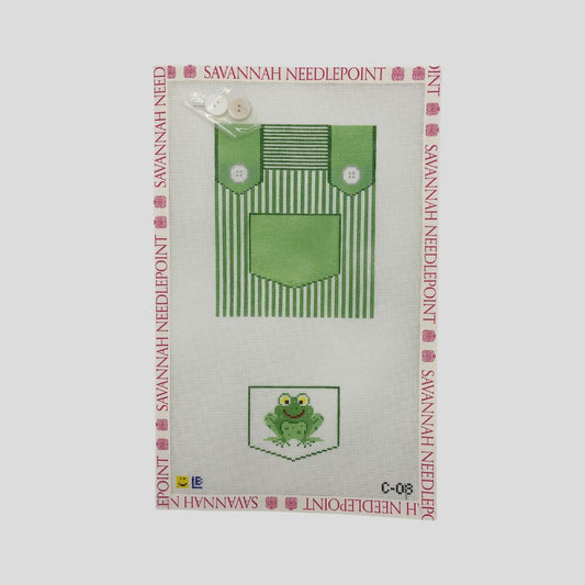 Overalls - Green with Frog