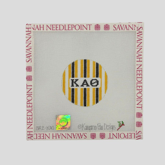 Kappa Alpha Theta 3" Striped Round