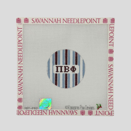 Pi Beta Phi 3" Striped Round