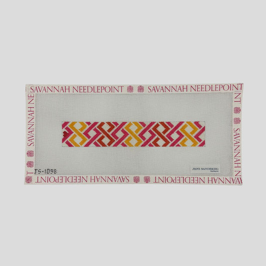 Key Fob - Hicks Braid Pink and Orange