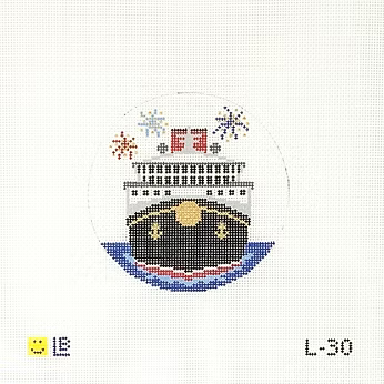 Cruise Ship with Fireworks