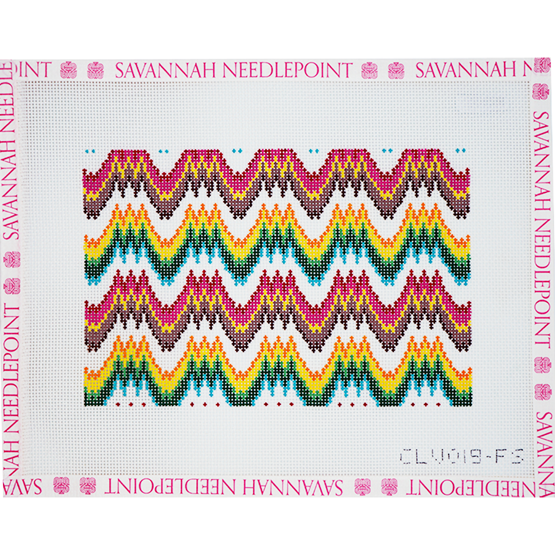 Flame Stitch Clutch
