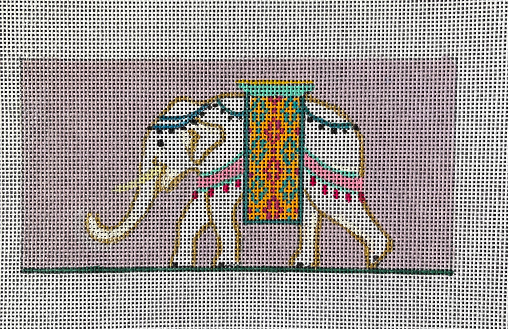 Elephant with Purple Background