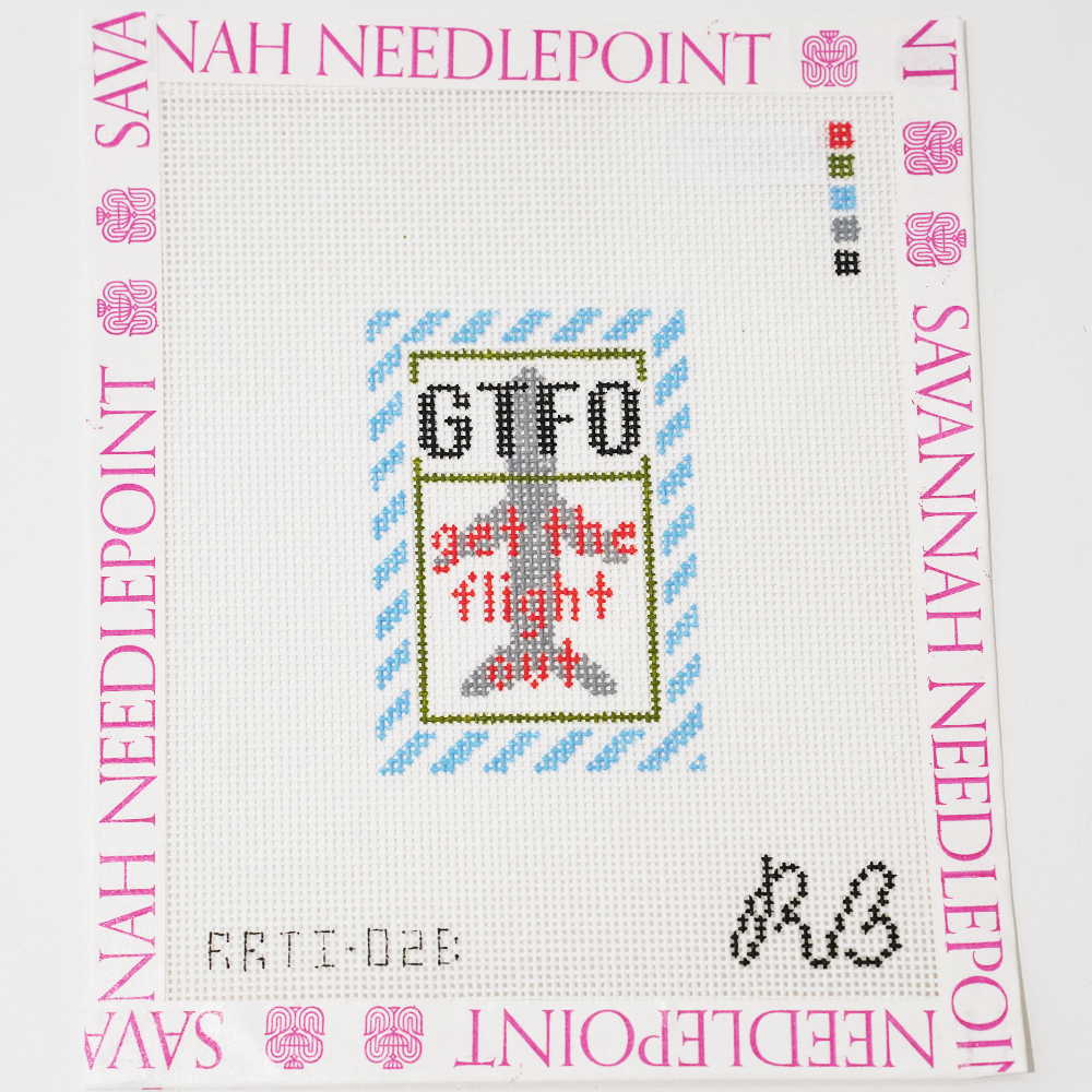 GTFO Luggage Tag  Insert - Blue Border
