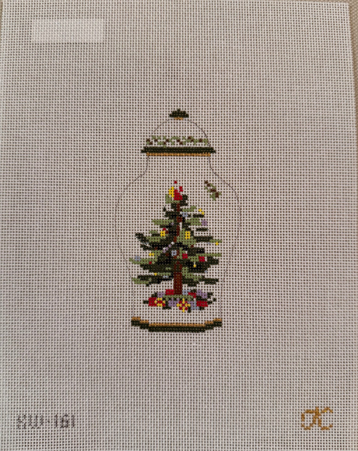 Christmas Spode Ginger Jar