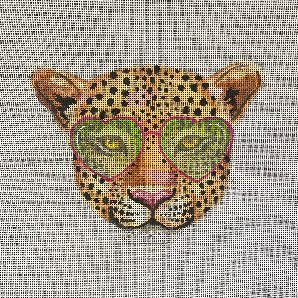 Leopard with Heart Glasses