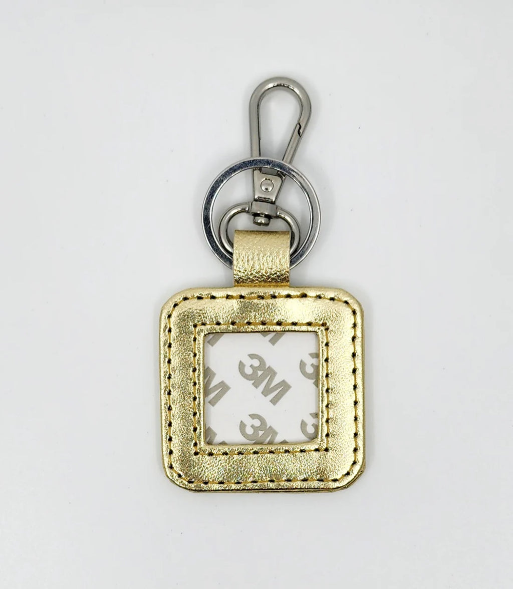 Square Leather Key Fob