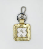 Square Leather Key Fob