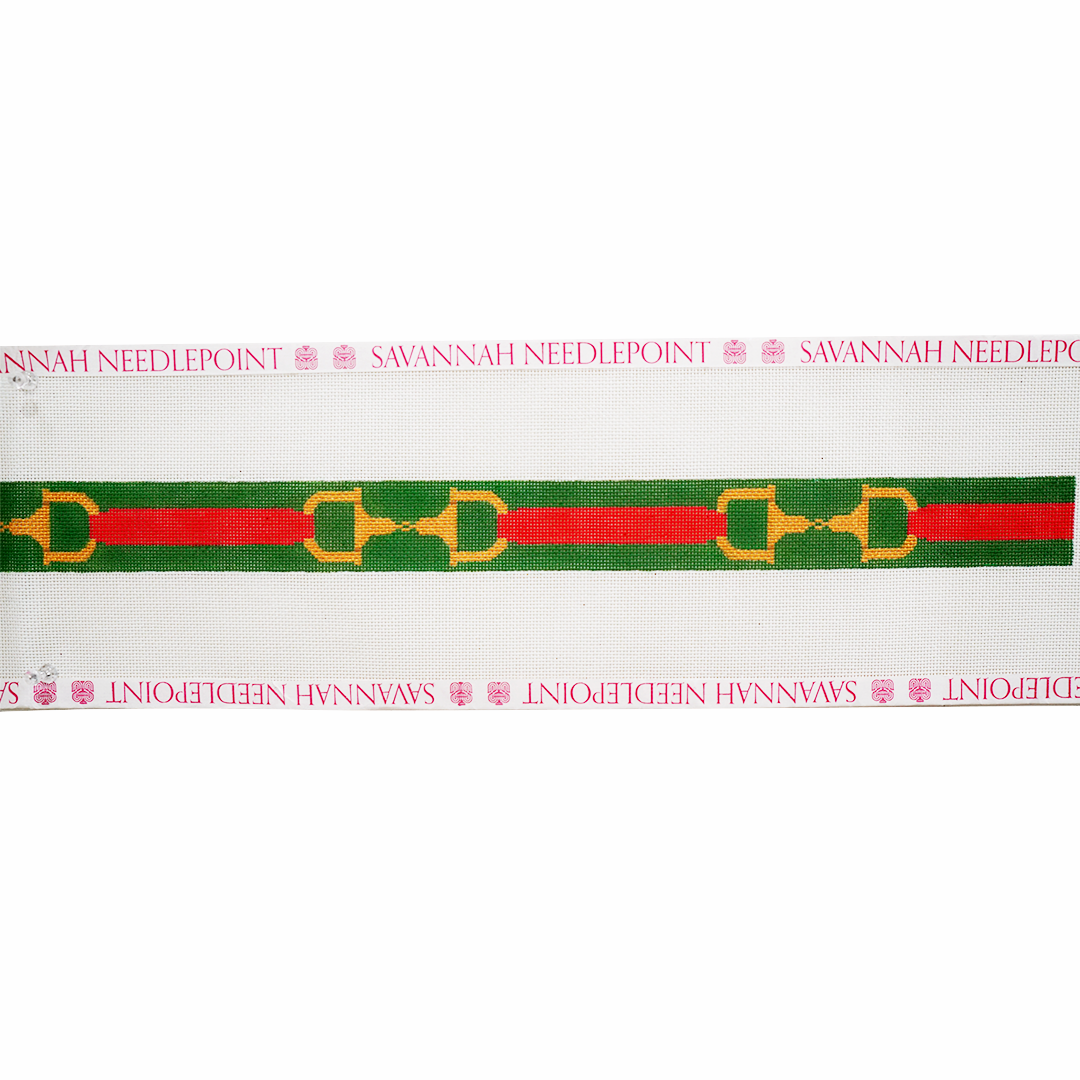 Red & Green Snaffle Bit Belt
