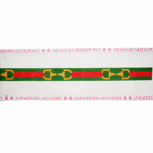 Red & Green Snaffle Bit Belt