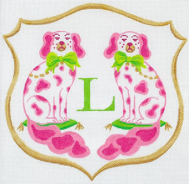 Pink Staffordshire Dog Crest