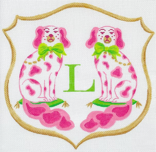Pink Staffordshire Dog Crest