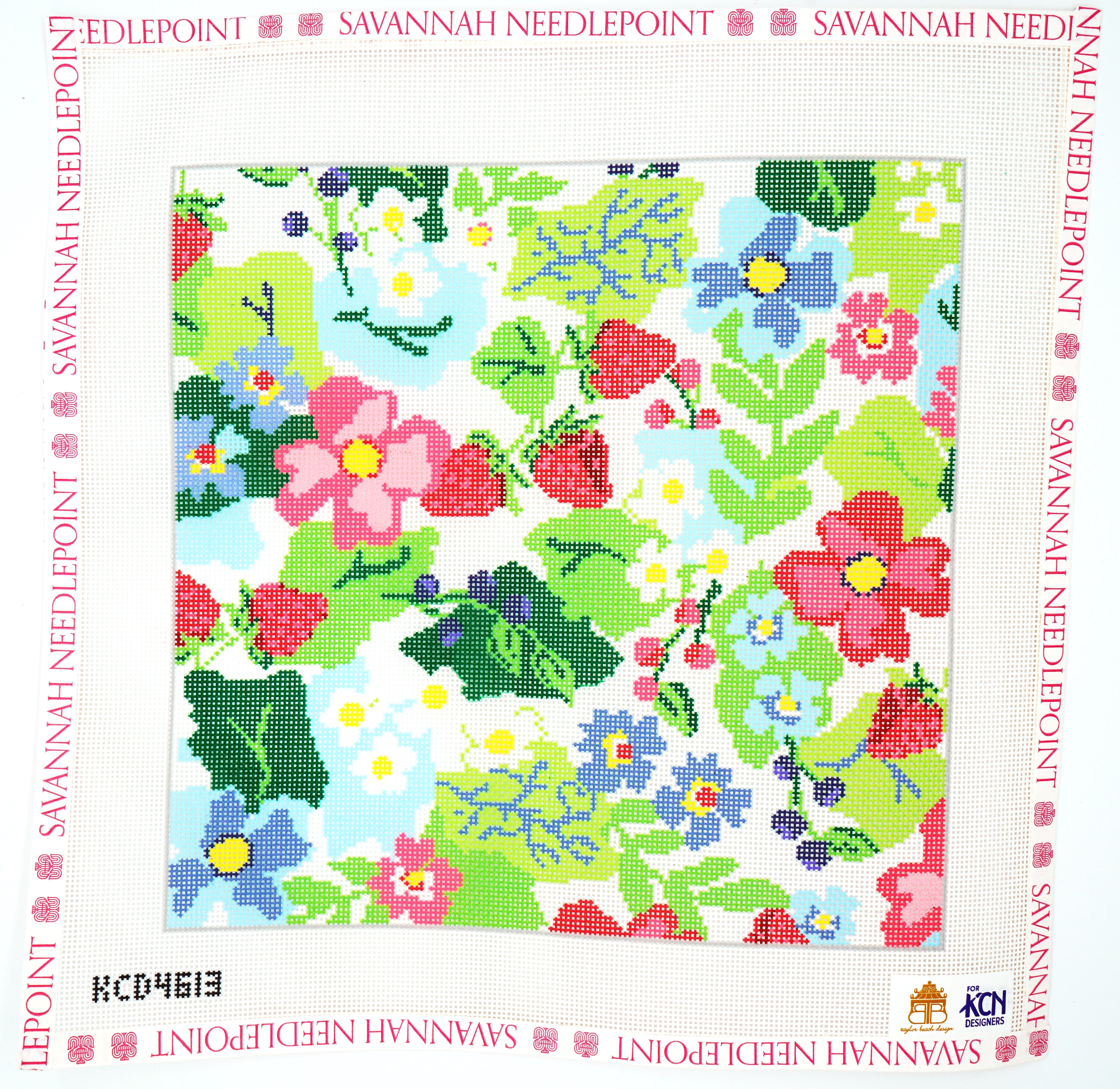 Strawberry Floral Square