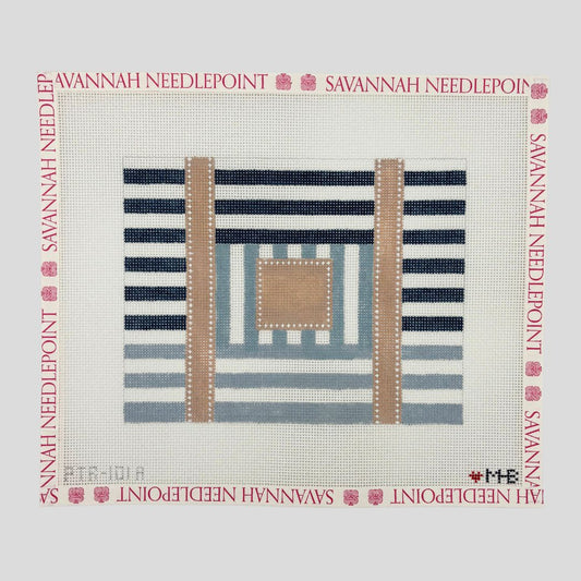 Multi Stripe Tote - Navy Sky