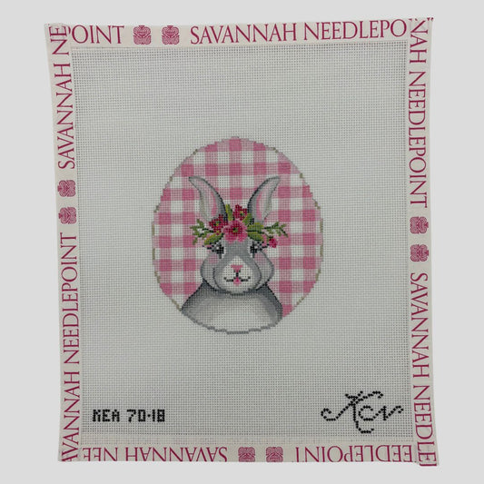 Bunny on Pink Gingham