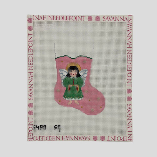 Angel on Pink Mini Stocking