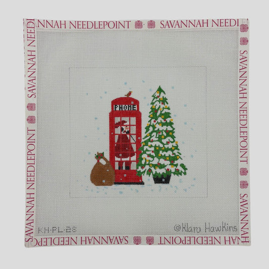London Christmas - Santa in Phonebooth